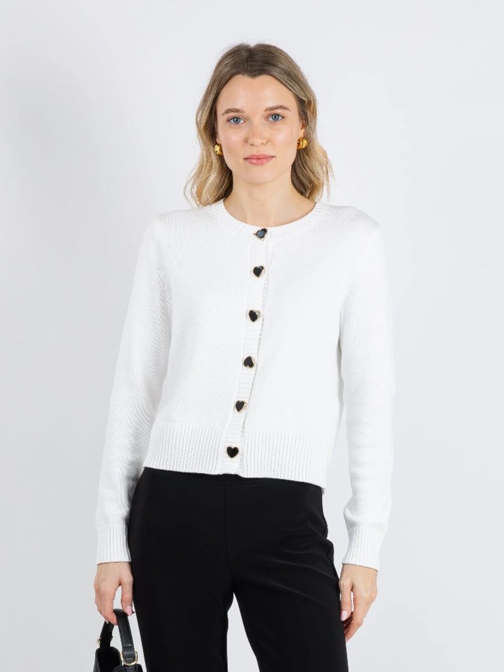 J Society Heart Button Cardi